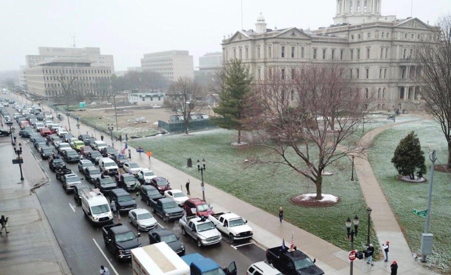 Gridlock protest at Michigan Capitol