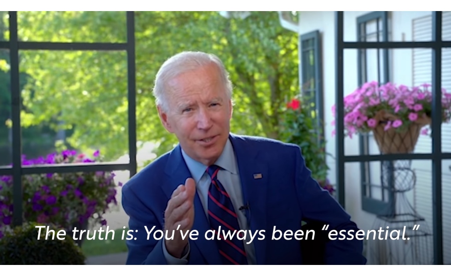 Joe Biden leaves a message