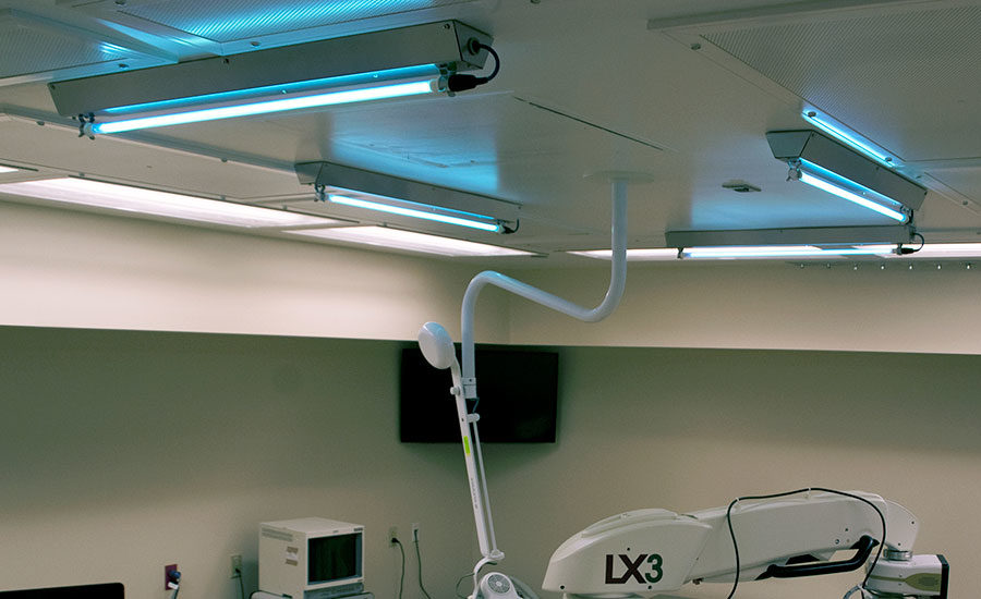 Uv Light System Disinfects Surfaces At, Uv Light Fixture