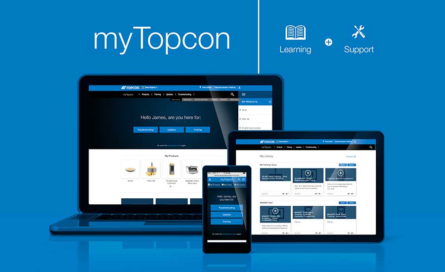 The myTopcon support and training site is mobile-friendly and allows users to customize their learning experience. 