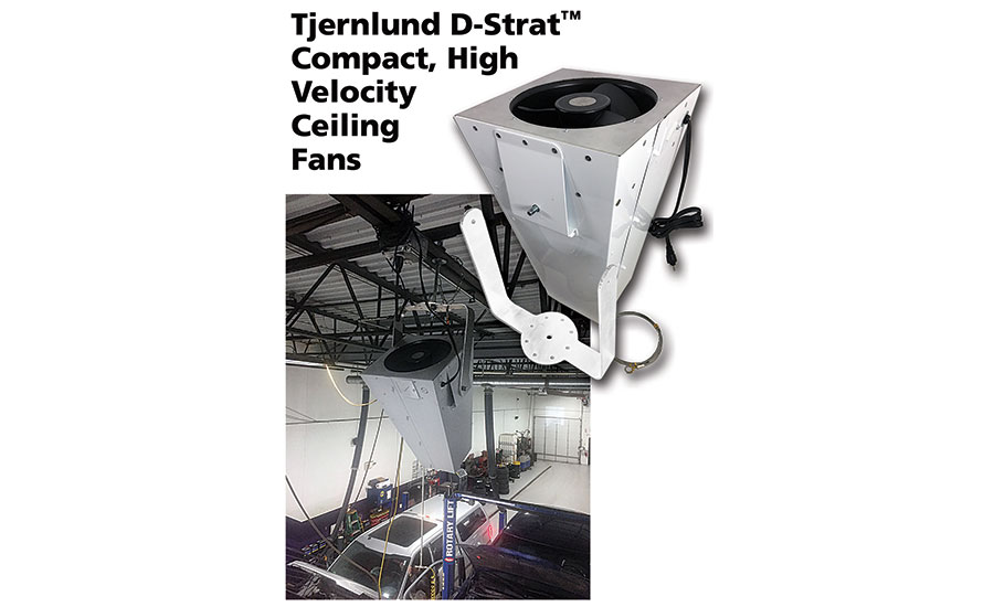 Tjernlund Products released its destratification ceiling fans