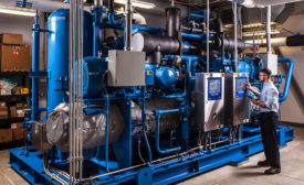 The industrial refrigeration system at Emerson’s Helix Innovation Center